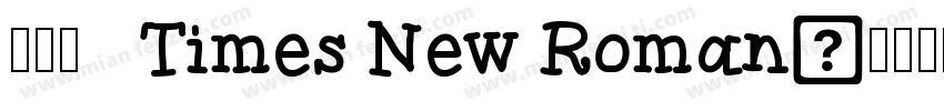 衬线体   Times New Roman字体转换